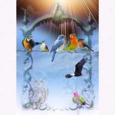 GREETING CARD BIRDS The Gathering